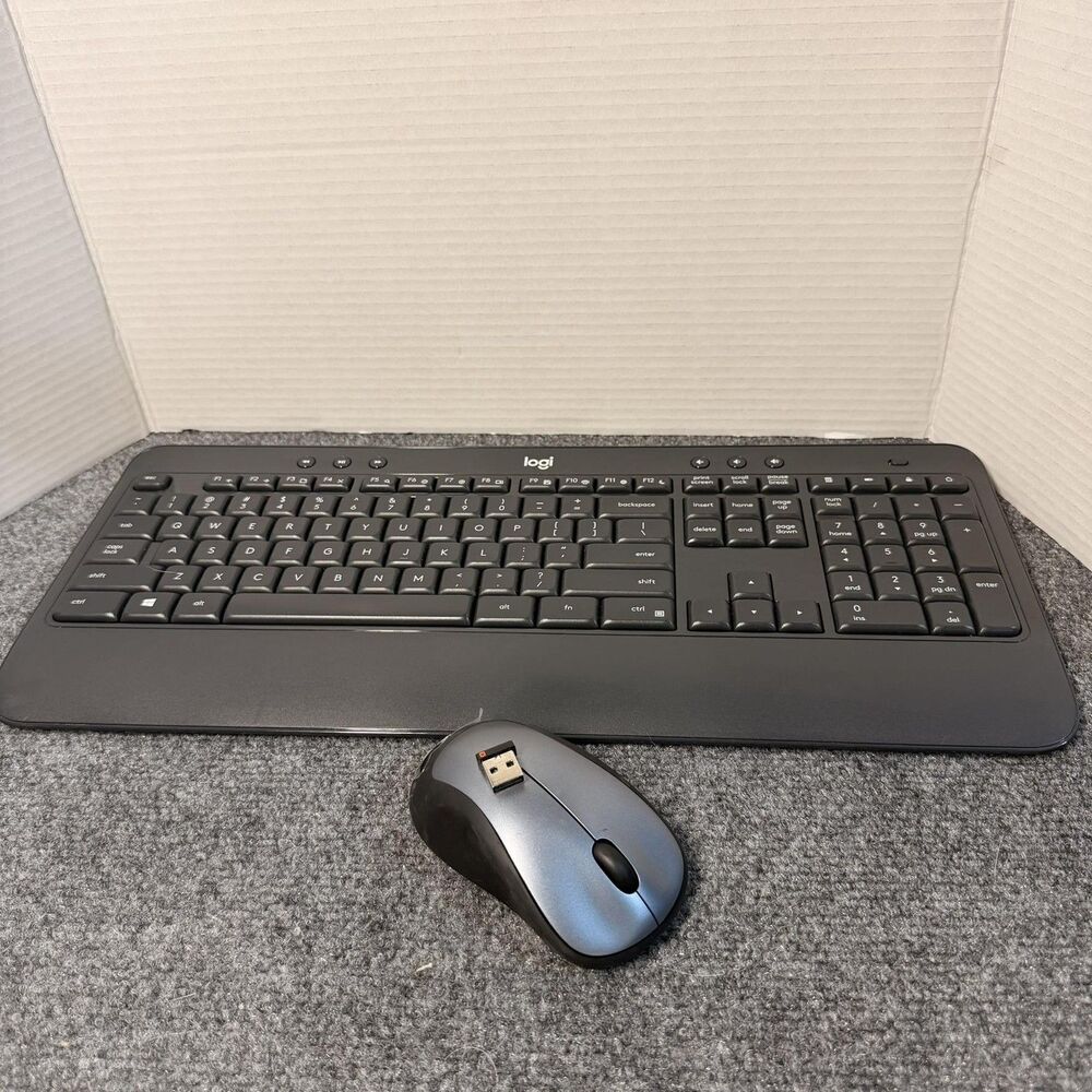 Logitech K540 Wireless Keyboard Mouse Combo 2.4GHz USB Black Full Size PC